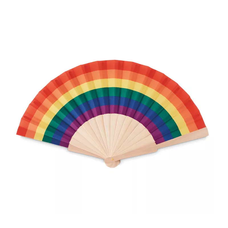 Abanico de madera rainbow
