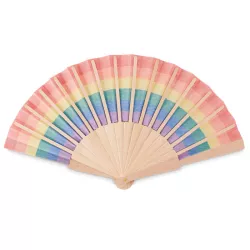 Abanico de madera rainbow