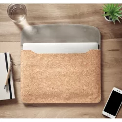 Bolsa de corcho para portátil