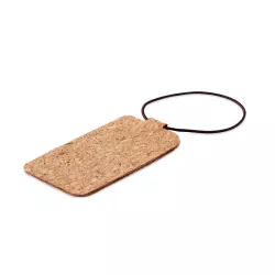 Etiqueta de equipaje de corcho
