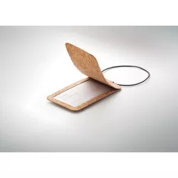 Etiqueta de equipaje de corcho