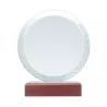 Placa o trofeo cristal redonda