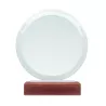 Placa o trofeo cristal redonda