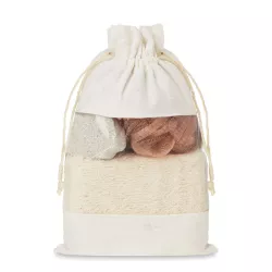 Set de baño en bolsa jute