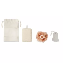 Set de baño en bolsa jute