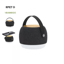 Altavoz Cargador Poliéster 300D RPET/ Bambú