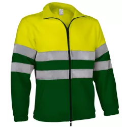 Forro Polar Alta Visibilidad Amarillo Flúor/Verde Botella