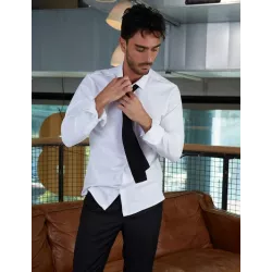 Camisa de algodón pique Neo Blue Basile Men Sol`s