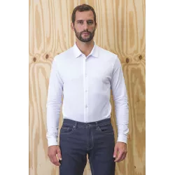 Camisa de algodón pique Neo Blue Basile Men Sol`s