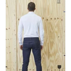 Camisa de algodón pique Neo Blue Basile Men Sol`s