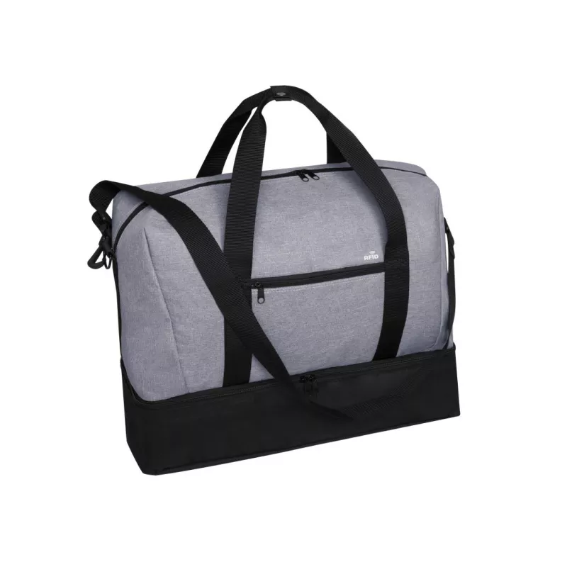 Bolso Poliéster 600D denim con bolsillo RFID y compartimento portazapatos