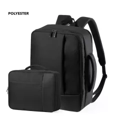 Mochila Portadocumentos Poliéster 300D/ Polipiel