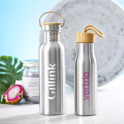 Bidón Acero Inox/ Bambú 600 ml