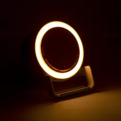 Lámpara Multifunción Caña de Trigo/ ABS/ Bambú. 12 Ledes. 3 Posiciones de Luz