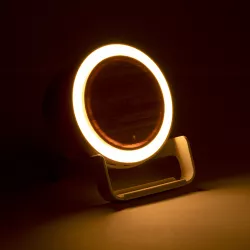 Lámpara Multifunción Caña de Trigo/ ABS/ Bambú. 12 Ledes. 3 Posiciones de Luz