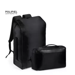 Mochila Portadocumentos Poliéster 300D/ Polipiel