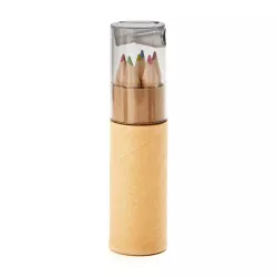 6 lápices de color en tubo     