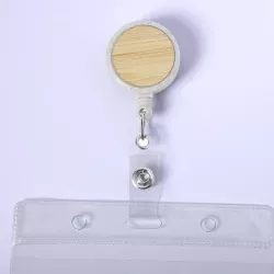 Portacreditaciones Bambú/ Caña de Trigo/ PS