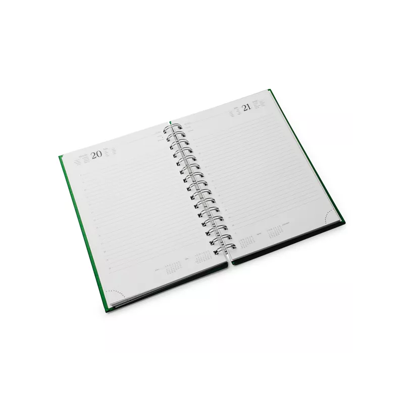 Agenda Anillas A5, tapa acolchada, página/día