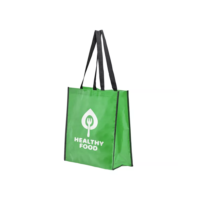 Bolsa de rafia laminada brillante reutilizable