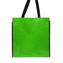 Bolsa de rafia laminada brillante reutilizable