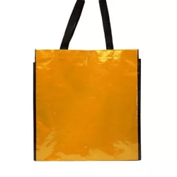 Bolsa de rafia laminada brillante reutilizable