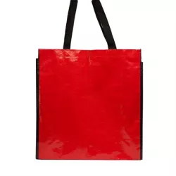 Bolsa de rafia laminada brillante reutilizable