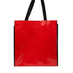 Bolsa de rafia laminada brillante reutilizable